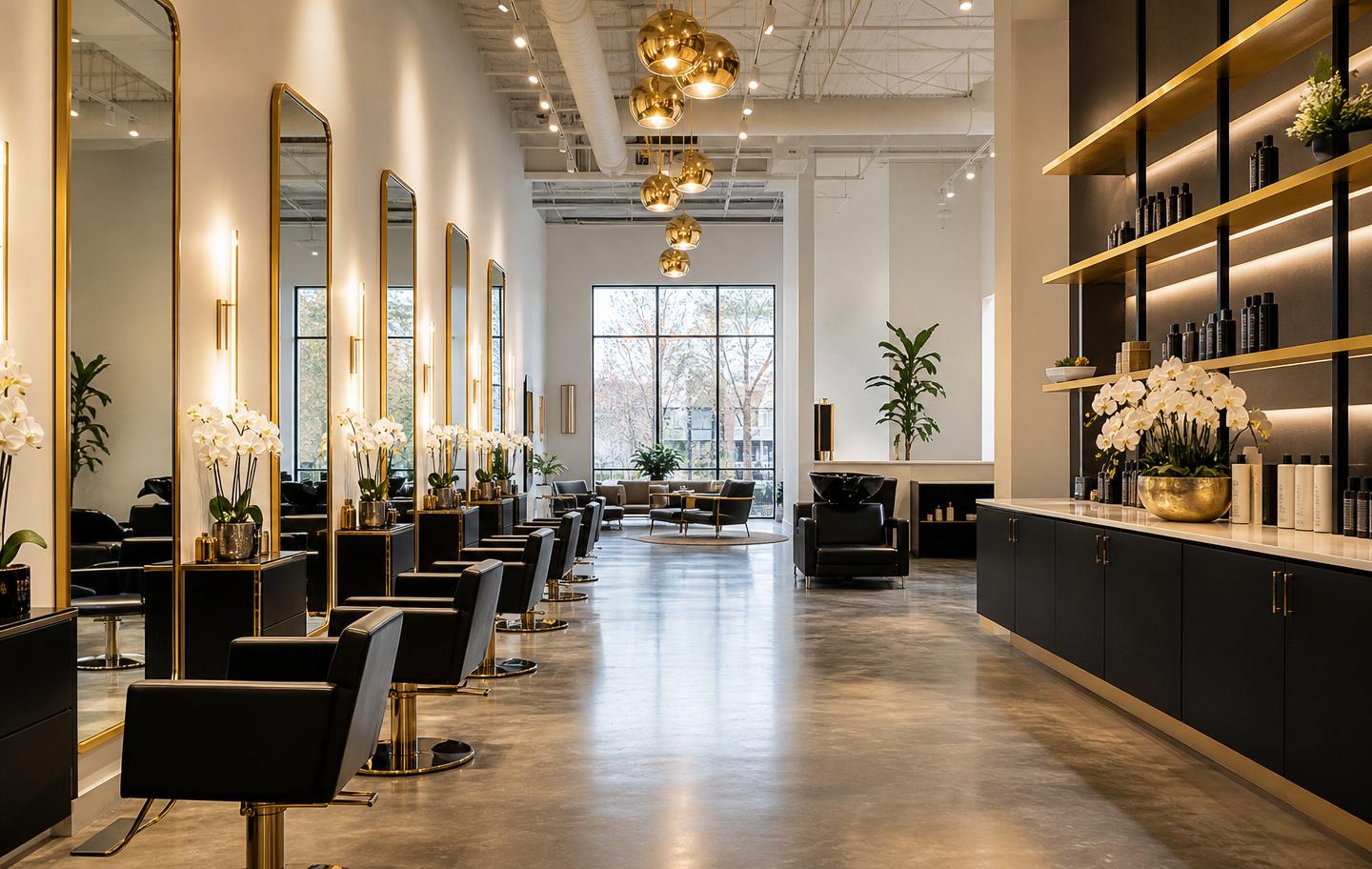 Elegant interior of Stark Styling in Dallas